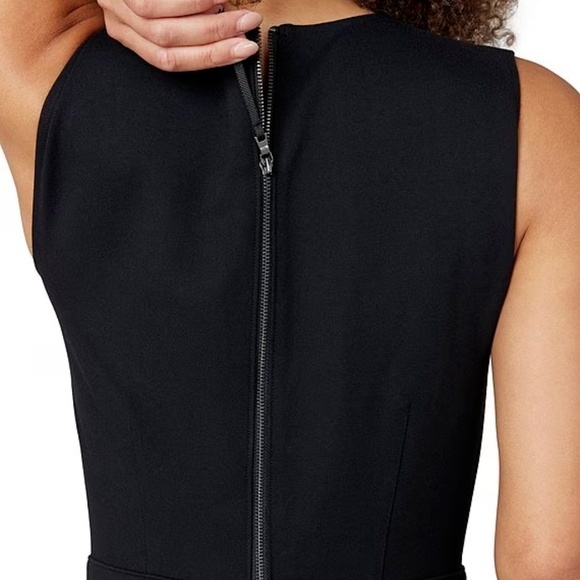 Spanx The Perfect Sleeveless flare Jumpsuit Ponte Black sz L - Picture 8 of 11